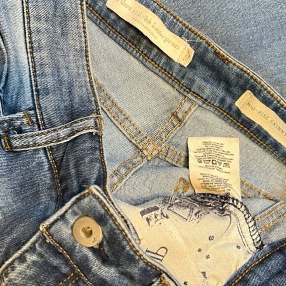 Pilcro and the Letterpress Mid-Rise Skinny Jeans Size 27 - Picture 4 of 4